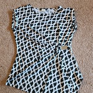 Black and white blouse